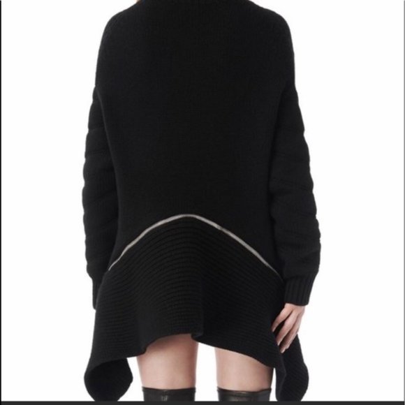Alexander Wang Merino Wool Black Sweater with Zipper Detail- Size XS - Picture 3 of 16